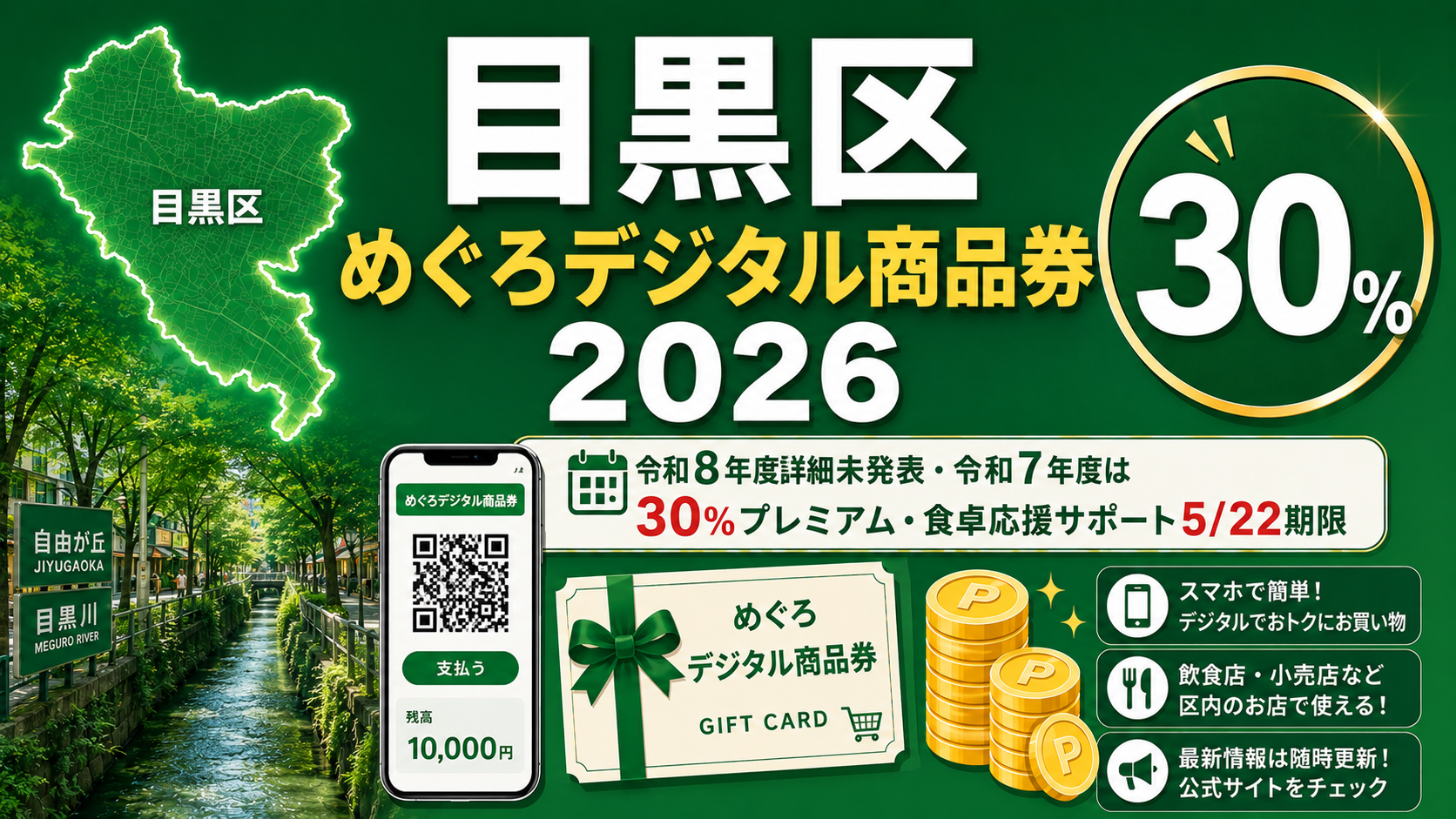 2026年最新】目黒区のプレミアム付商品券・キャッシュレス還元