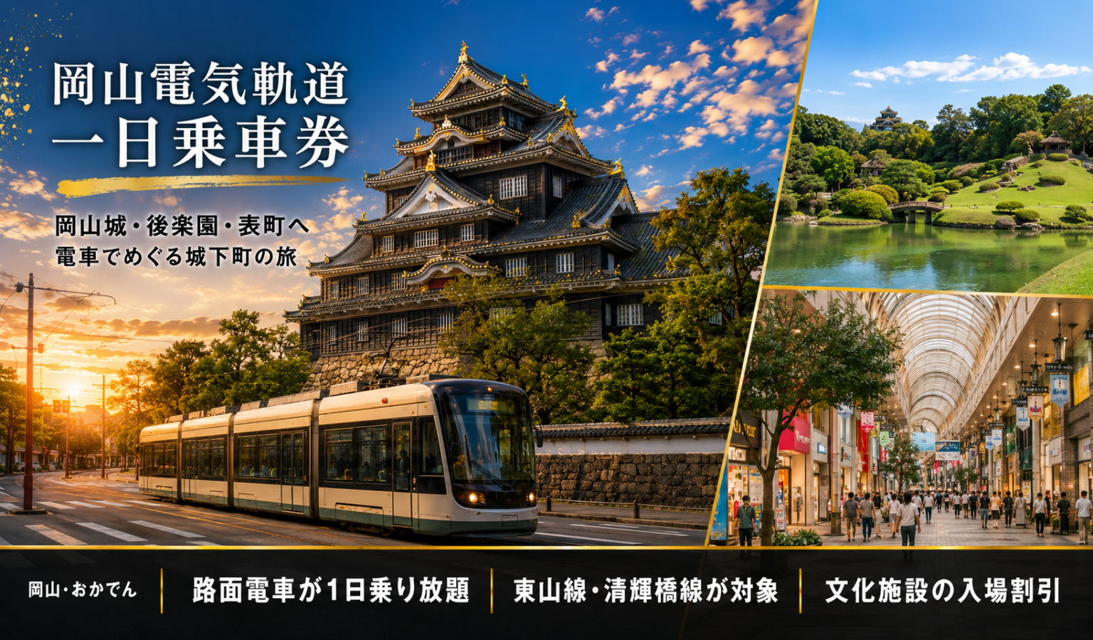 岡電 路面電車一日乗車券