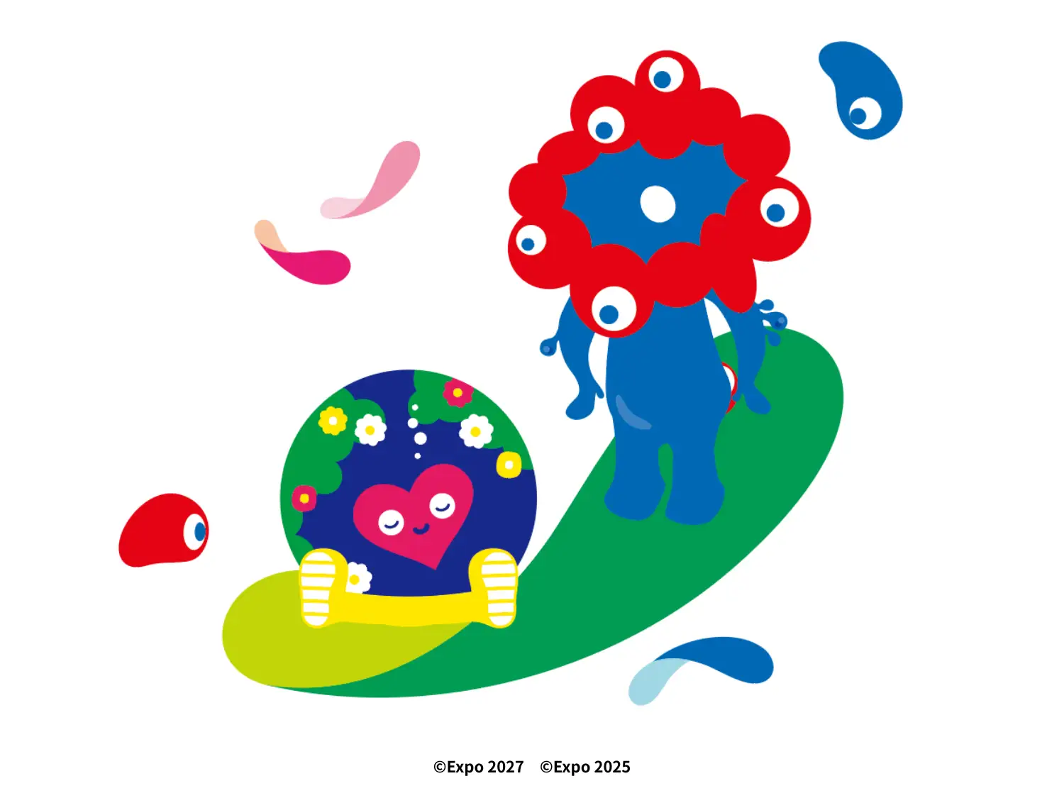 ミャクミャクとトゥンクトゥンクのコラボグッズ